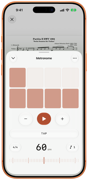 The metronome on iPhone